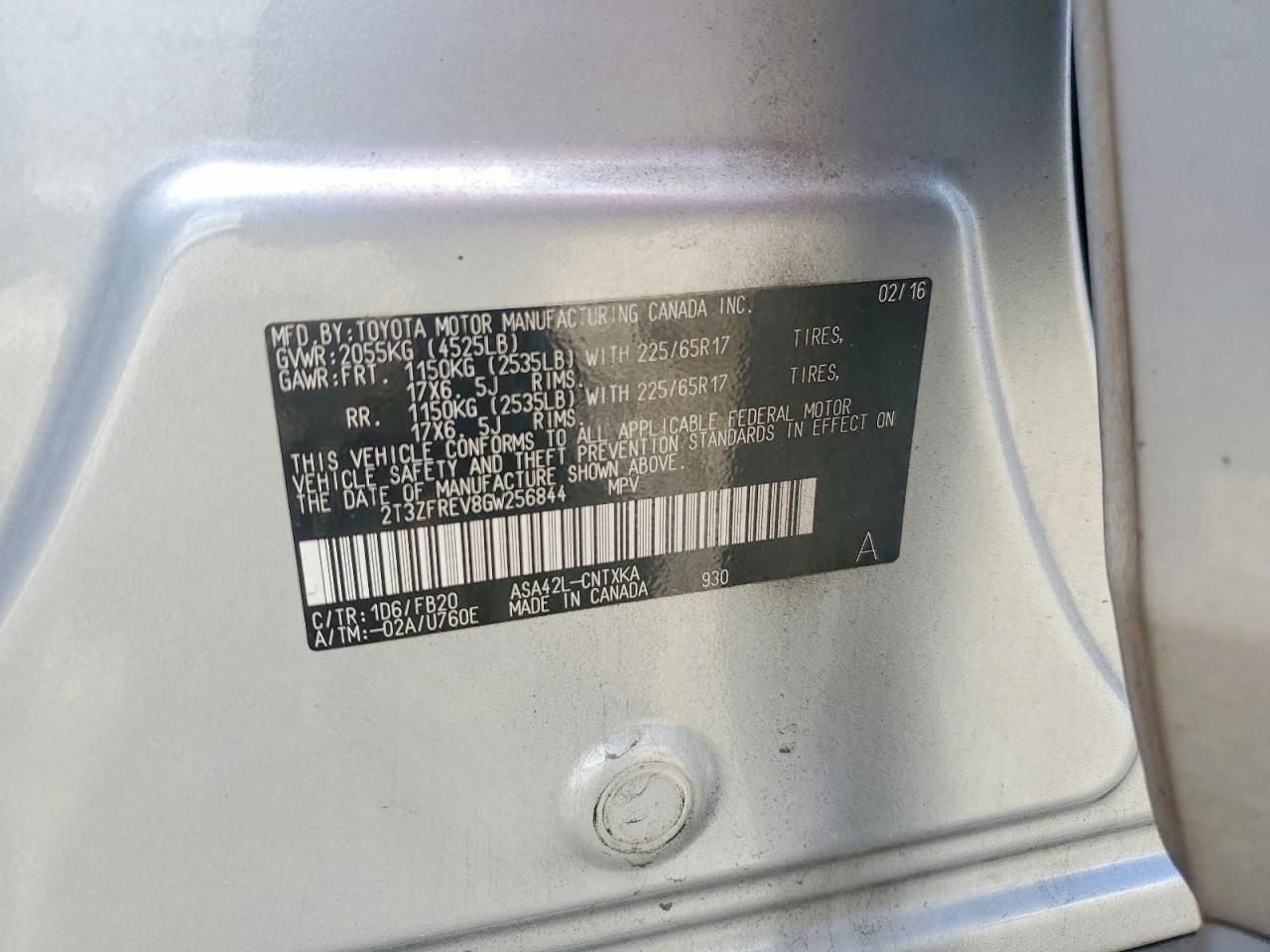 2016 Toyota Rav4 Le - zdjęcie 13