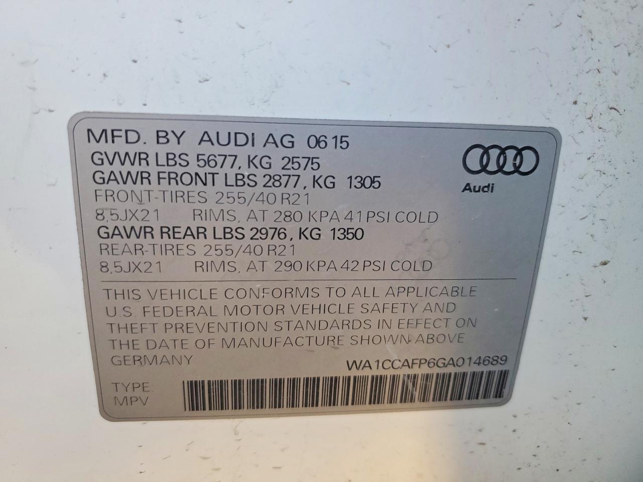 2016 Audi Sq5 Premium Plus - zdjęcie 12