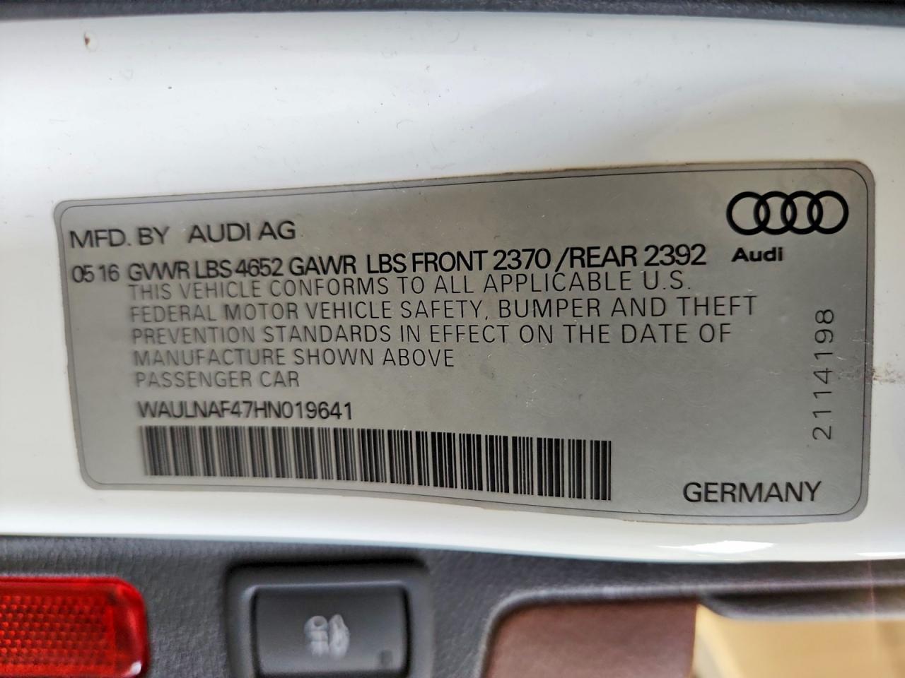 2017 Audi A4 Premium Plus - zdjęcie 12