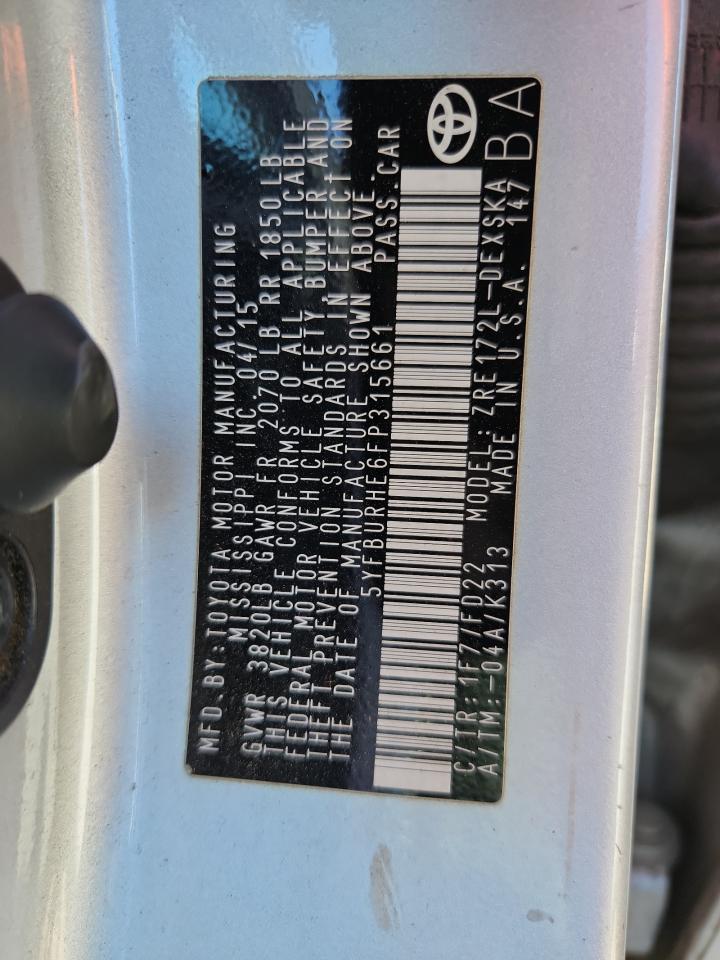 2015 Toyota Corolla S Plus - zdjęcie 12