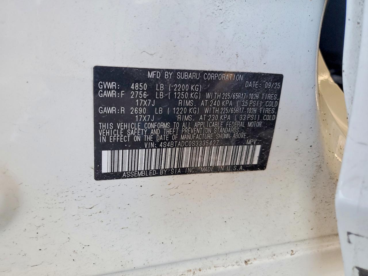 2025 Subaru Outback Premium - zdjęcie 14