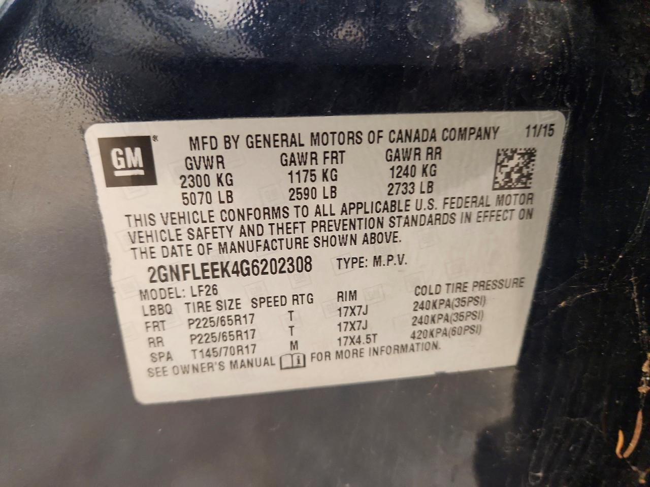 2016 Chevrolet Equinox Ls - zdjęcie 13