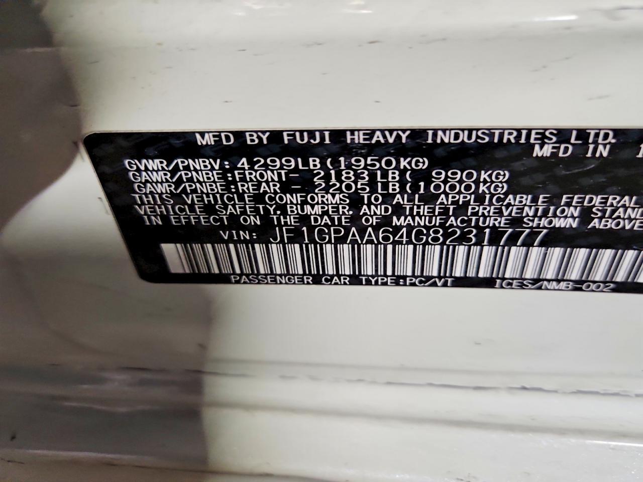 2016 Subaru Impreza - zdjęcie 14