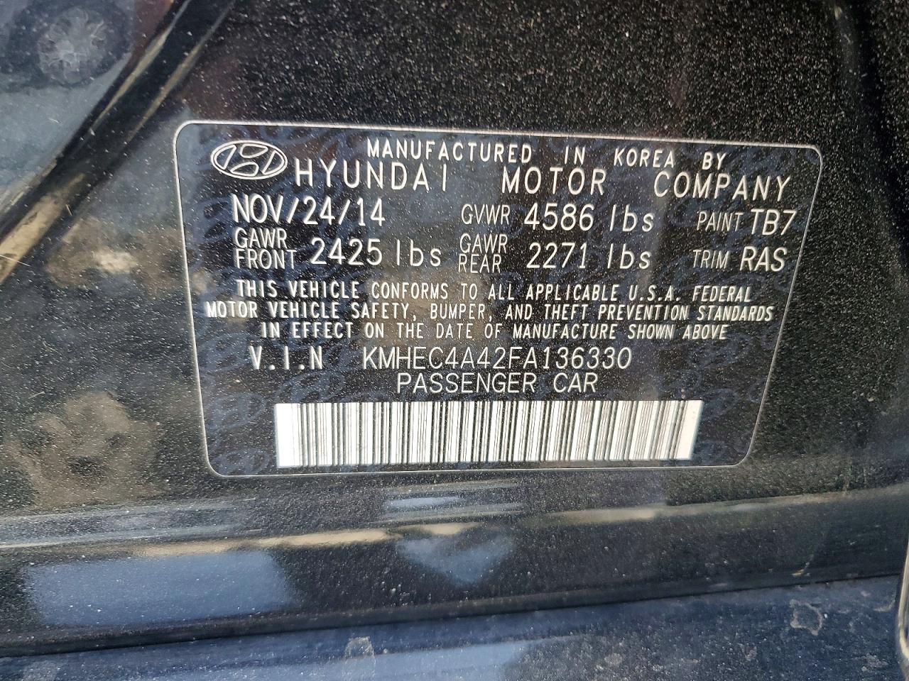 2015 Hyundai Sonata Hybrid Limited - zdjęcie 12