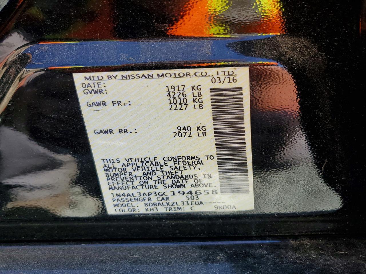 2016 Nissan Altima 2.5 Sv - zdjęcie 12
