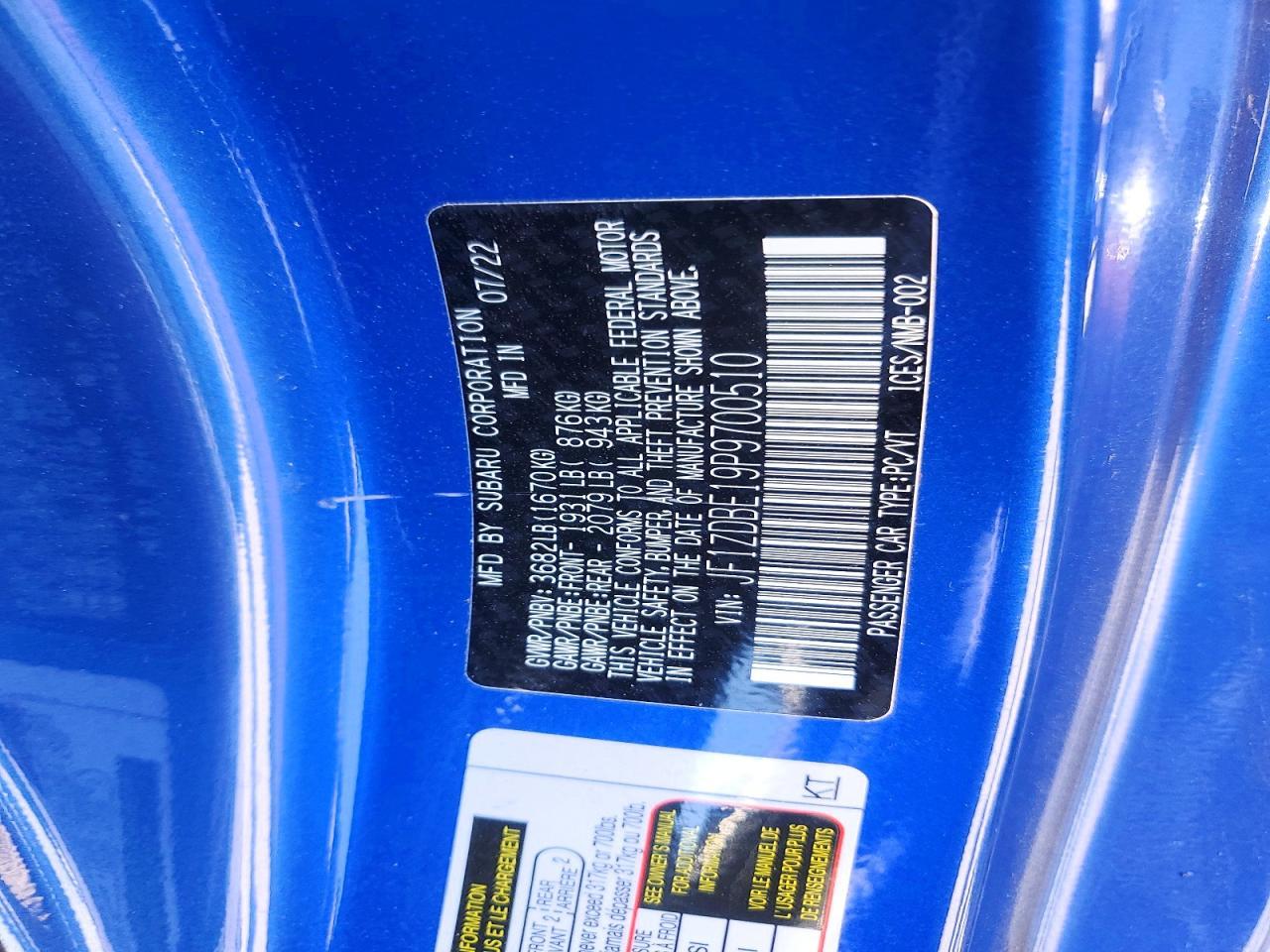 2023 Subaru Brz Limited - zdjęcie 13