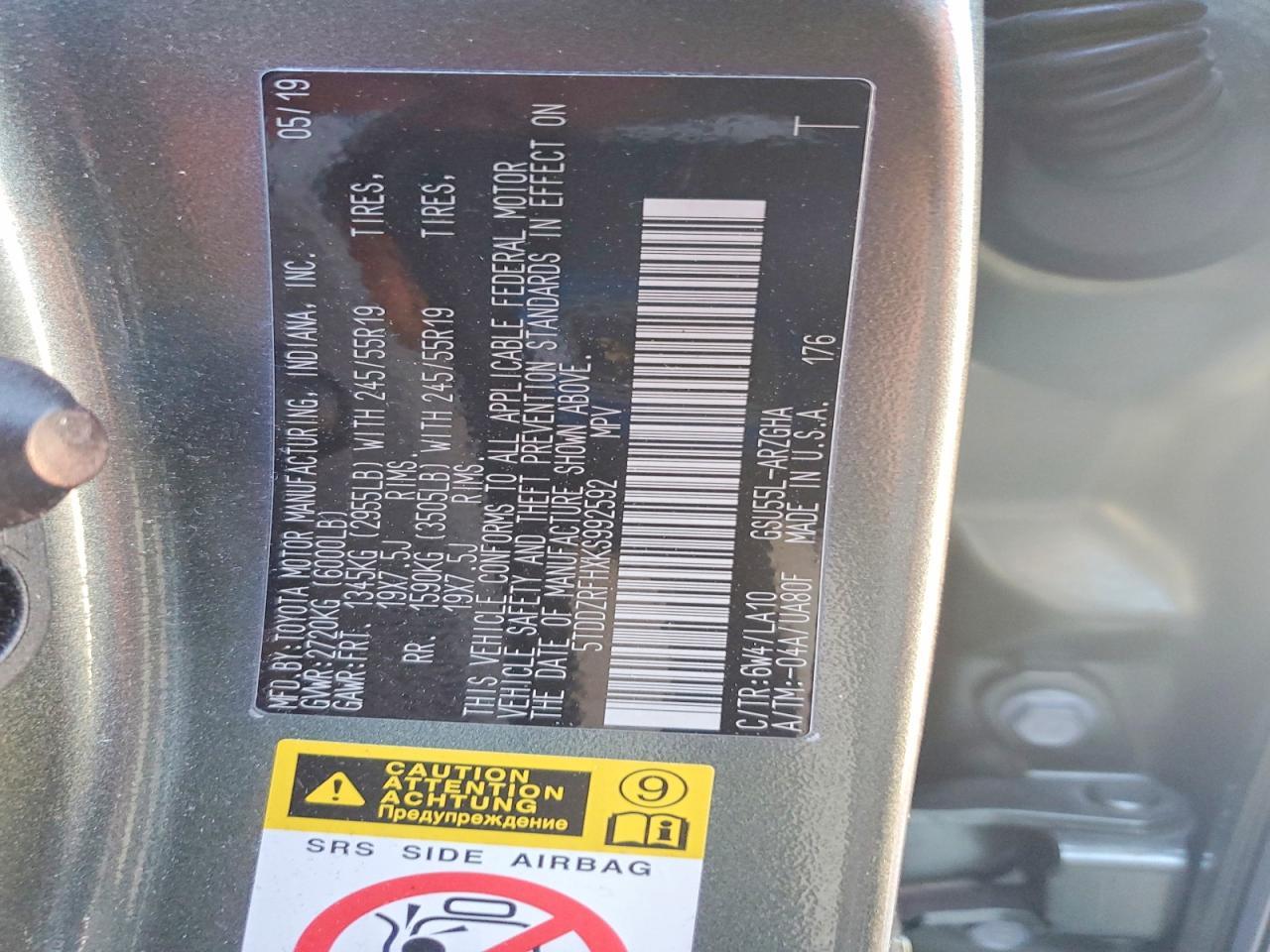 2019 Toyota Highlander Limited Platinum - zdjęcie 13