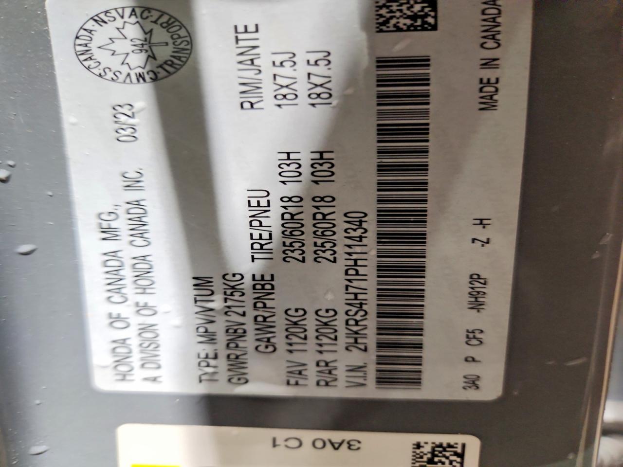 2023 Honda Cr-V Exl - zdjęcie 12