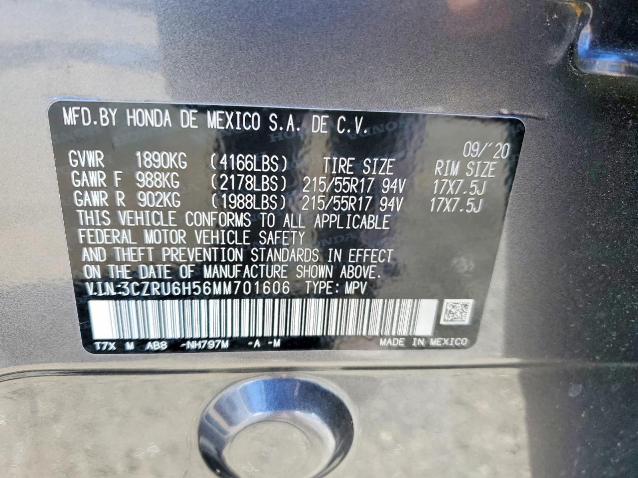 2021 Honda Hr-V Ex - zdjęcie 14