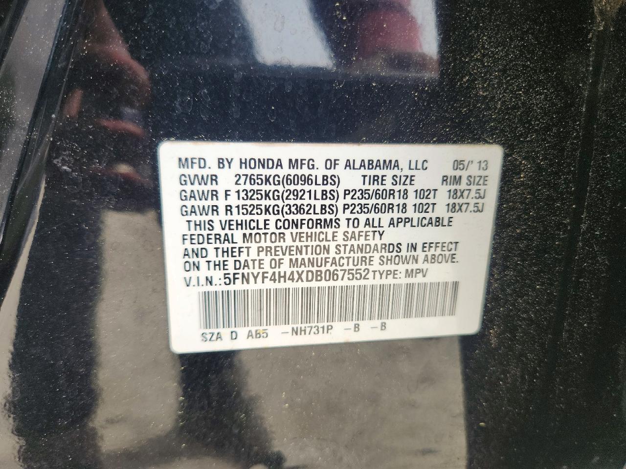 2013 Honda Pilot Ex - zdjęcie 13