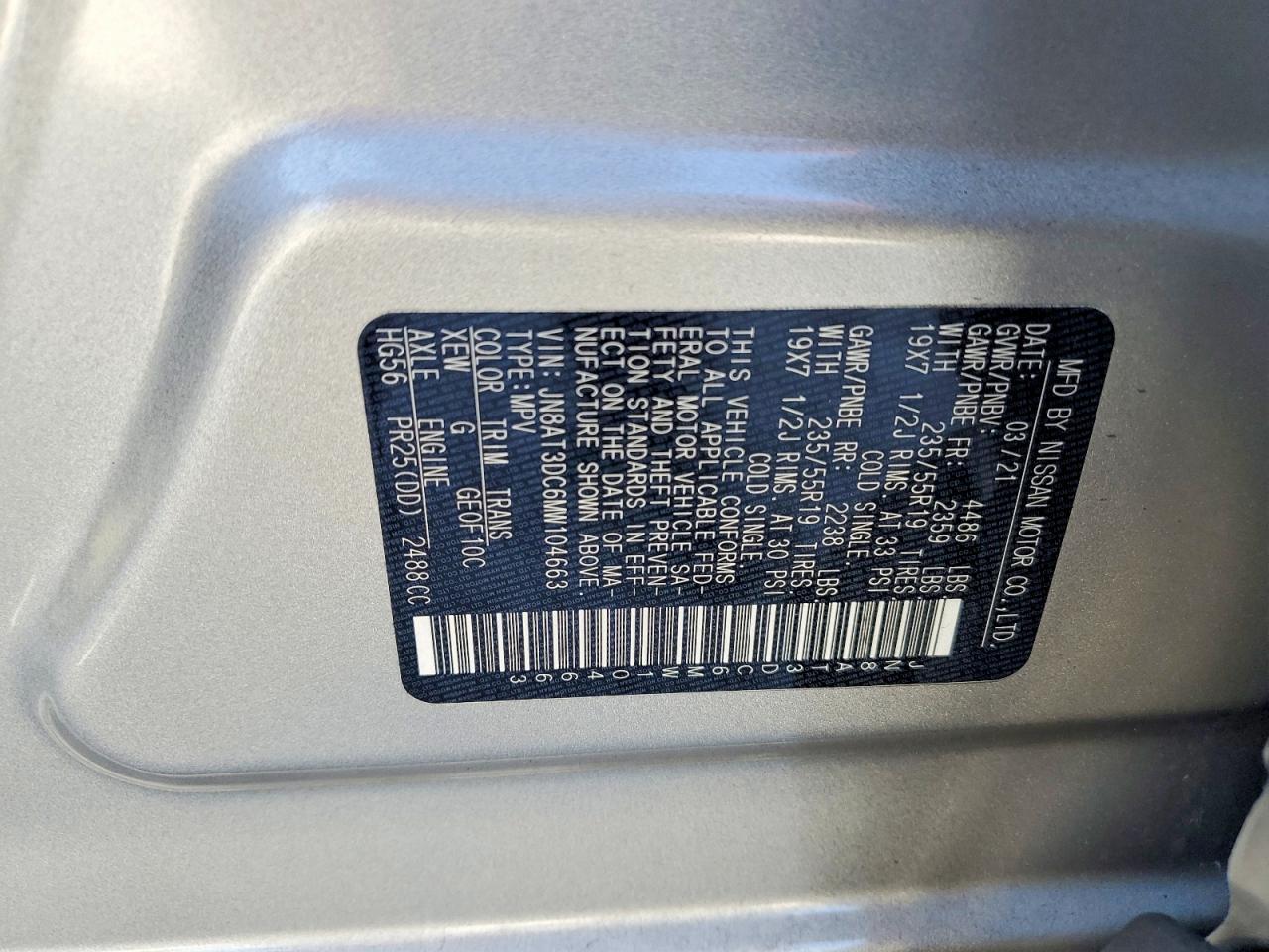 2021 Nissan Rogue Platinum - zdjęcie 13