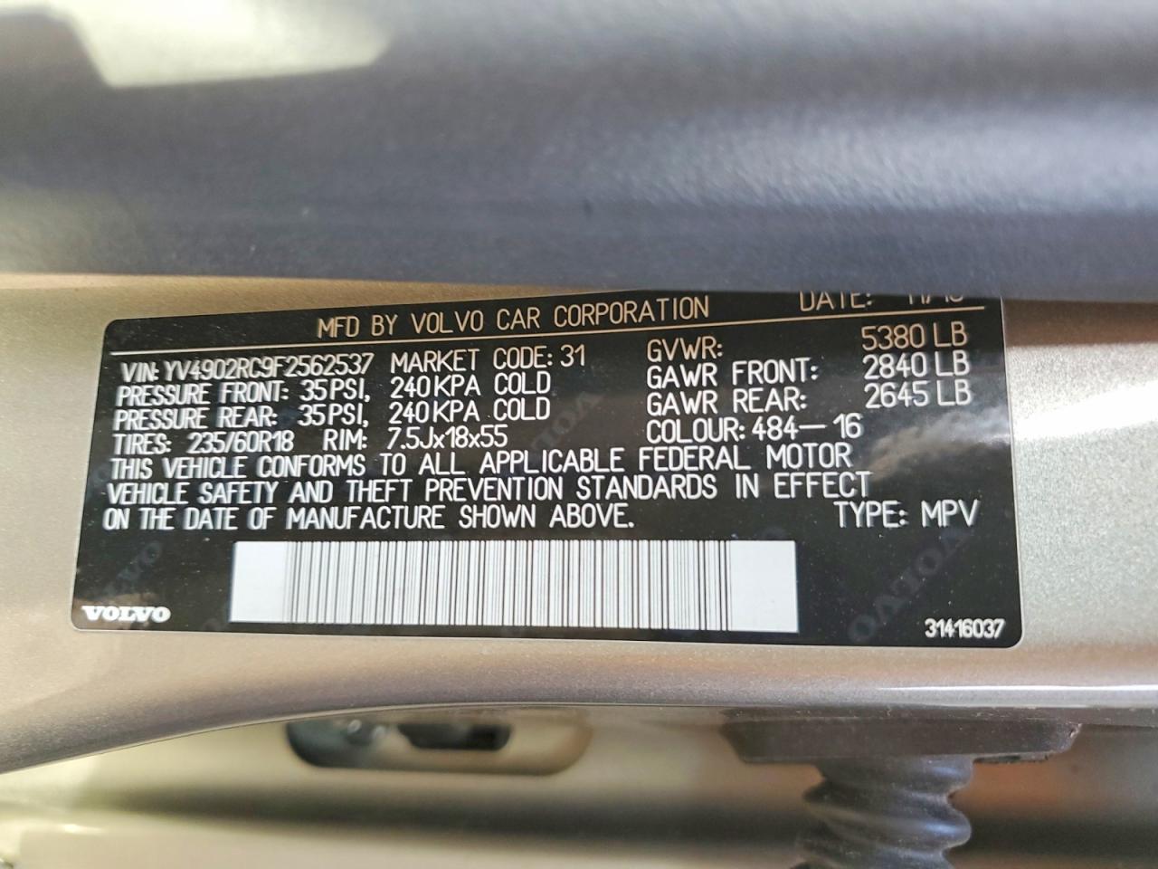 2015 Volvo Xc60 T6 Premier+ - zdjęcie 14