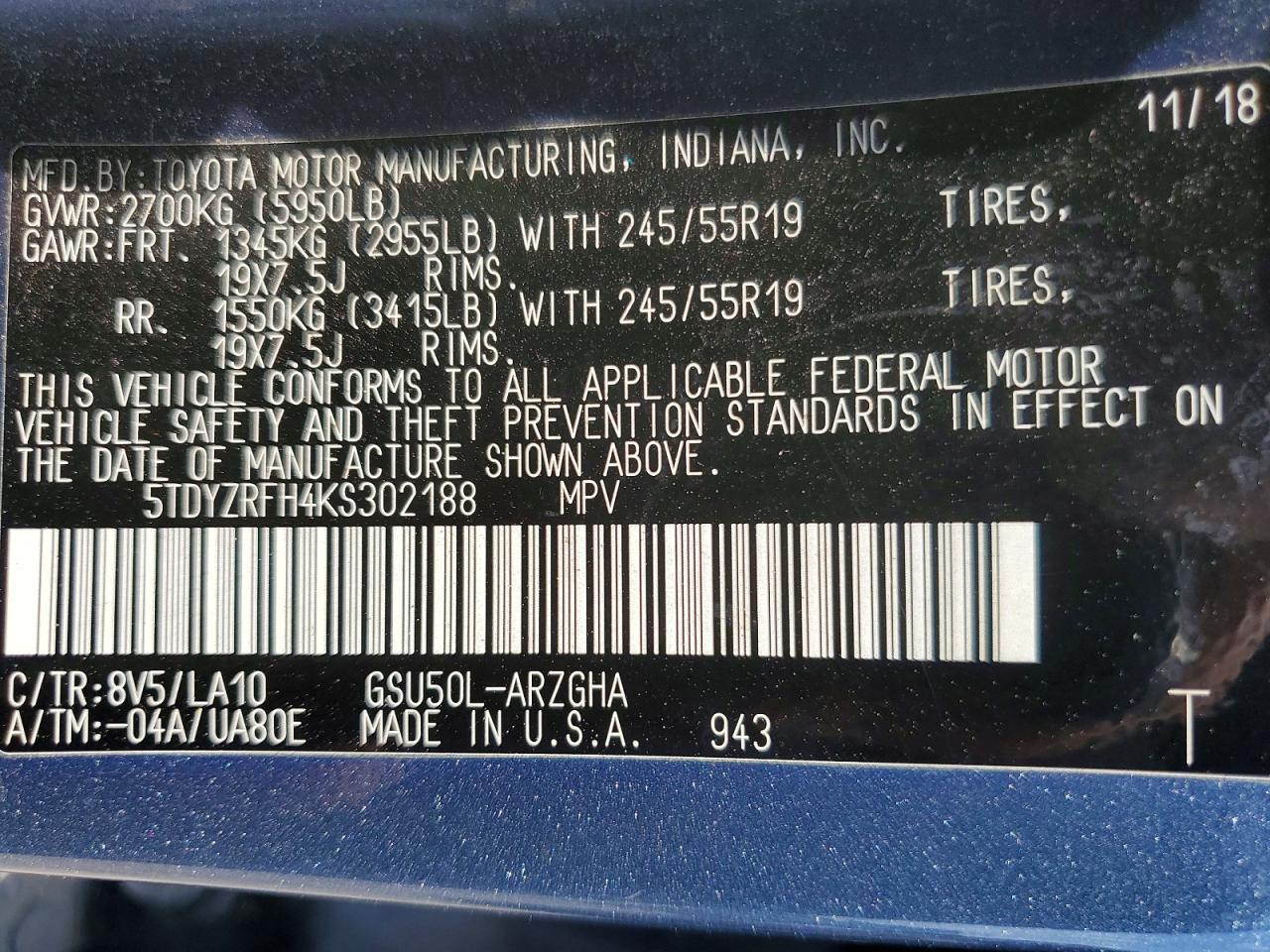 2019 Toyota Highlander Limited Platinum - zdjęcie 13