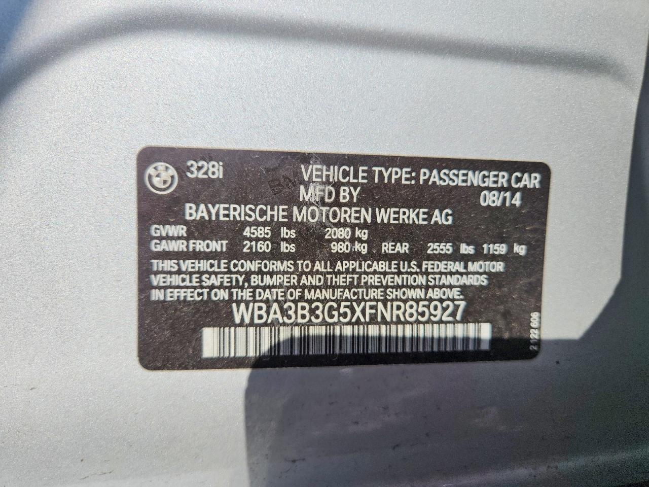 2015 BMW Seria 3 328i - zdjęcie 13