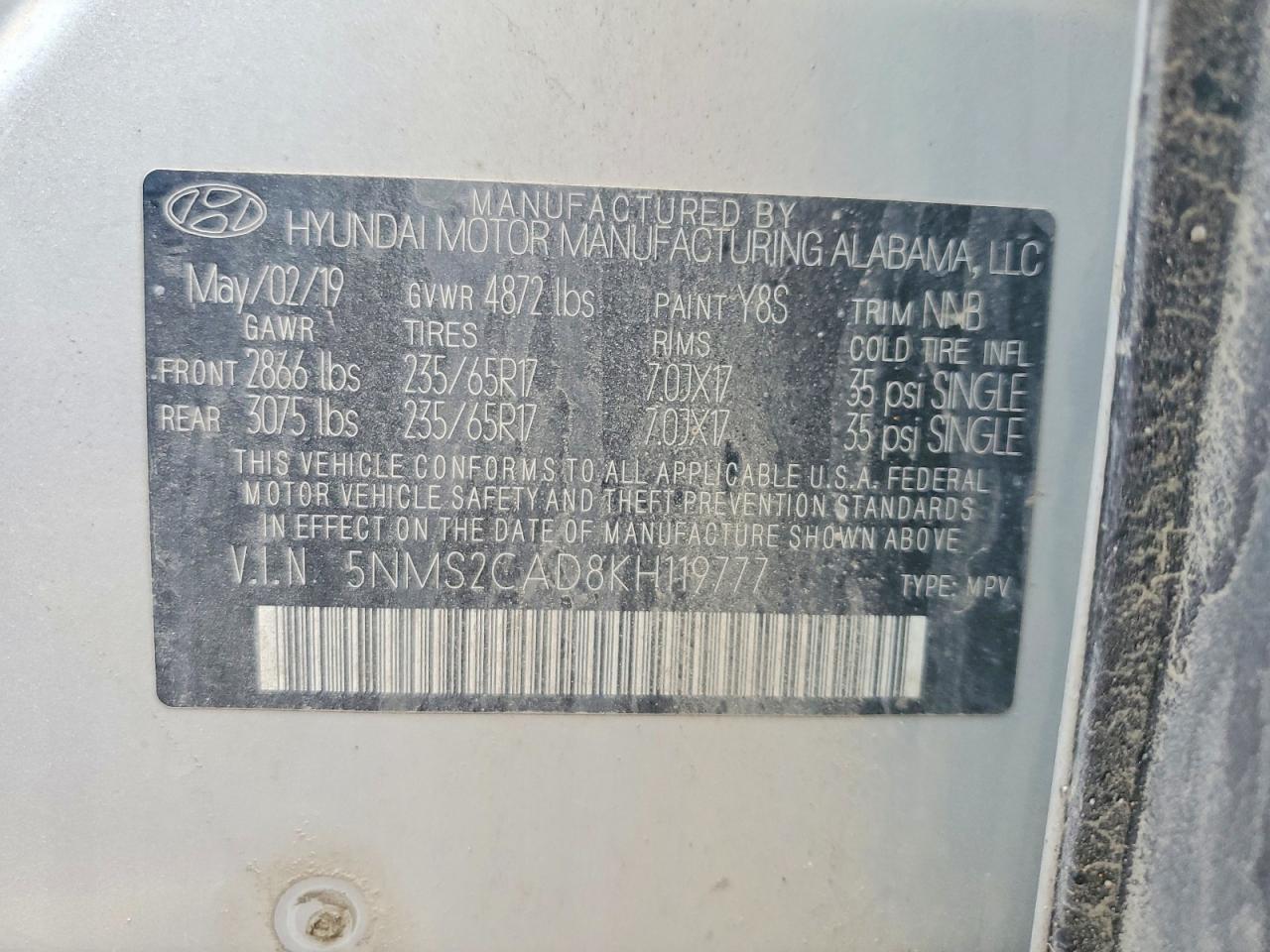 2019 Hyundai Santa Fe Se - zdjęcie 13