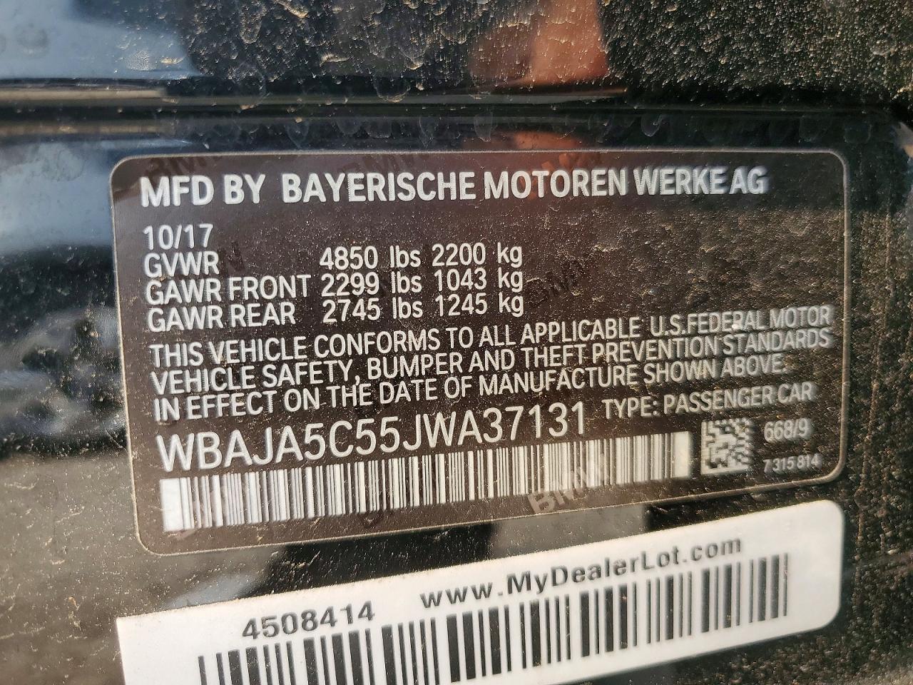 2018 BMW 530 I - zdjęcie 13