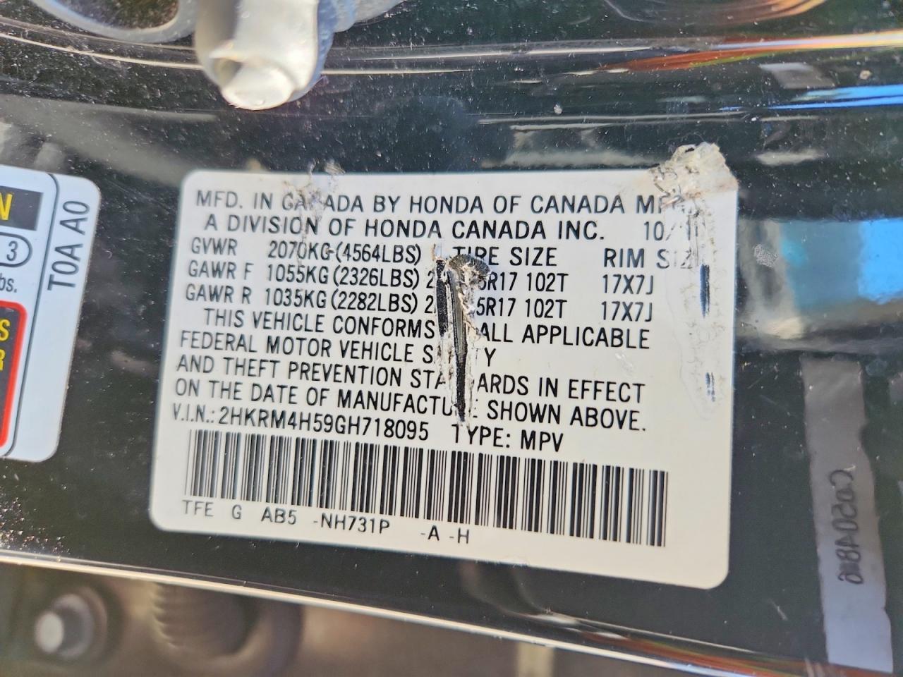 2016 Honda Cr-V Ex - zdjęcie 13