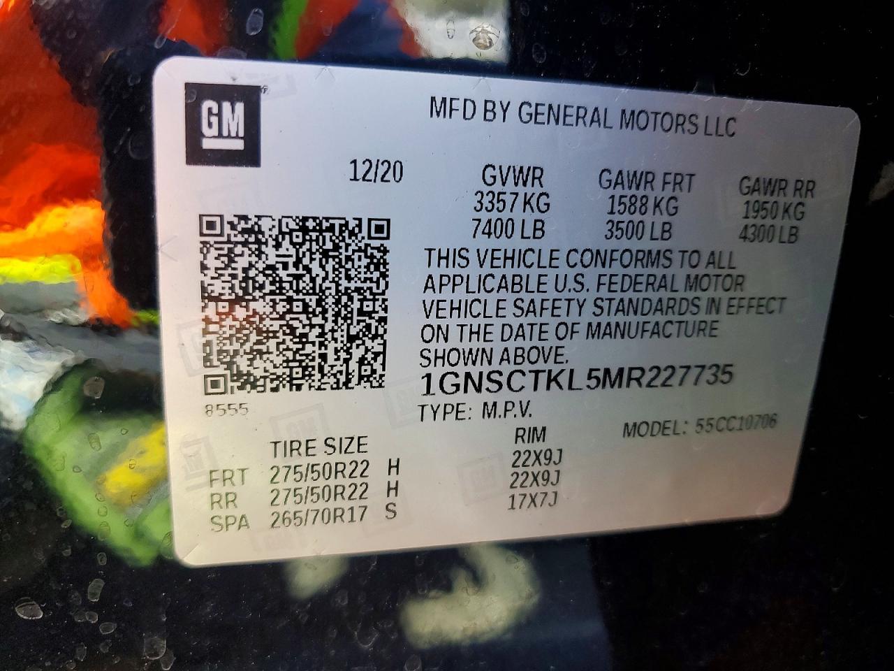 2021 Chevrolet Tahoe C1500 High Country - zdjęcie 13