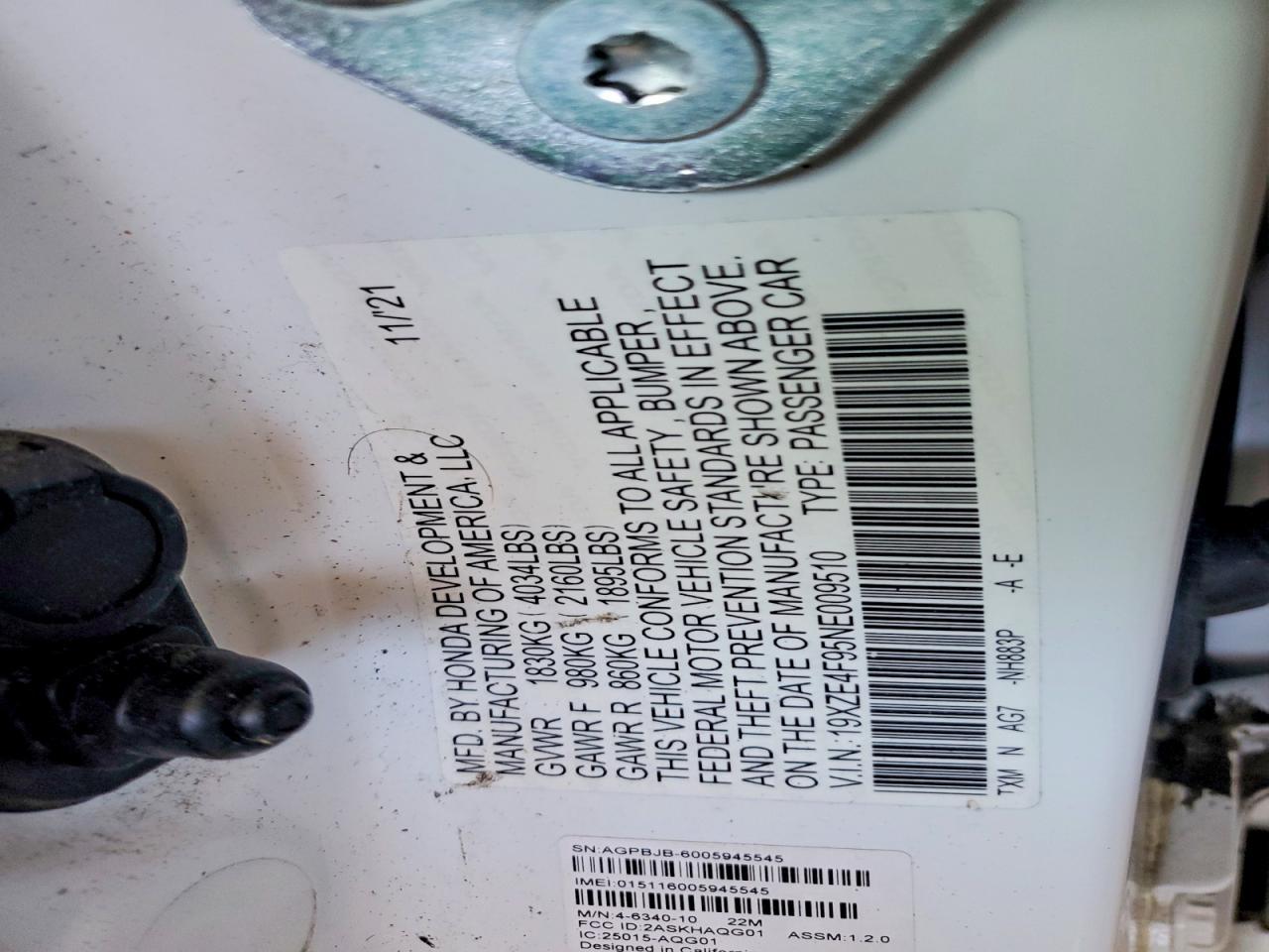 2022 Honda Insight Touring - zdjęcie 12