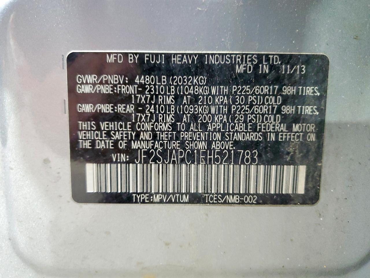 2014 Subaru Forester 2.5I Touring - zdjęcie 13