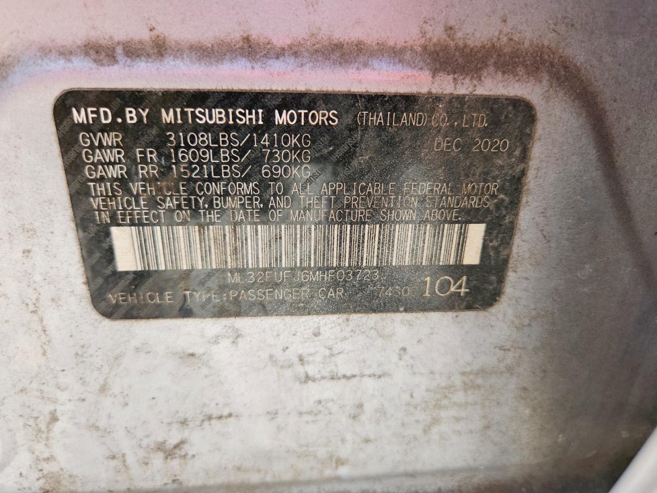 2021 Mitsubishi Mirage G4 Es - zdjęcie 12