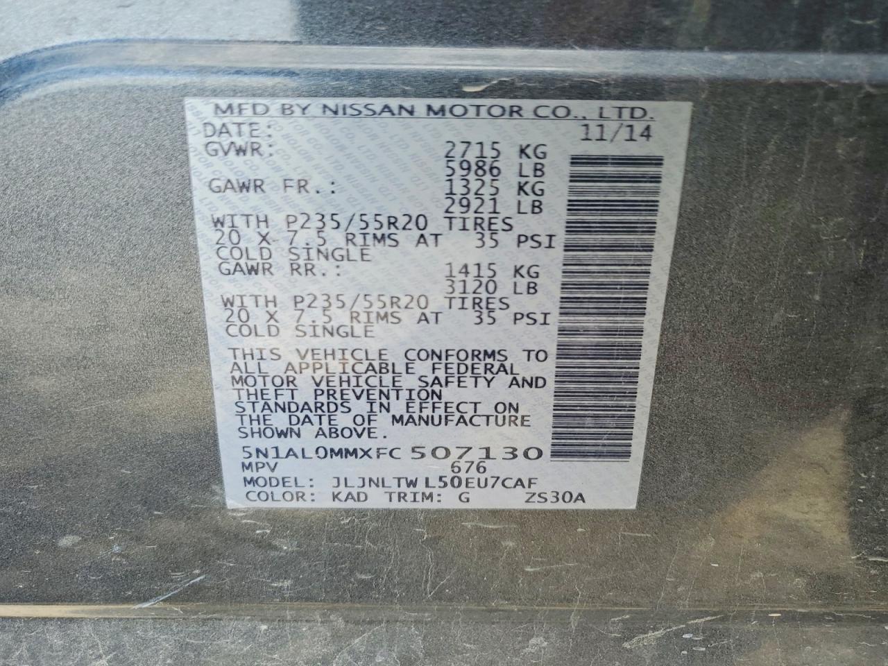 2015 Infiniti Qx60 Base - zdjęcie 13