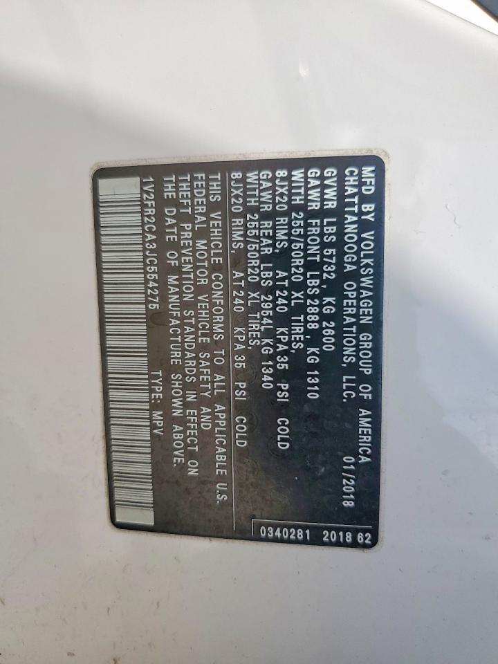 2018 Volkswagen Atlas Se - zdjęcie 13