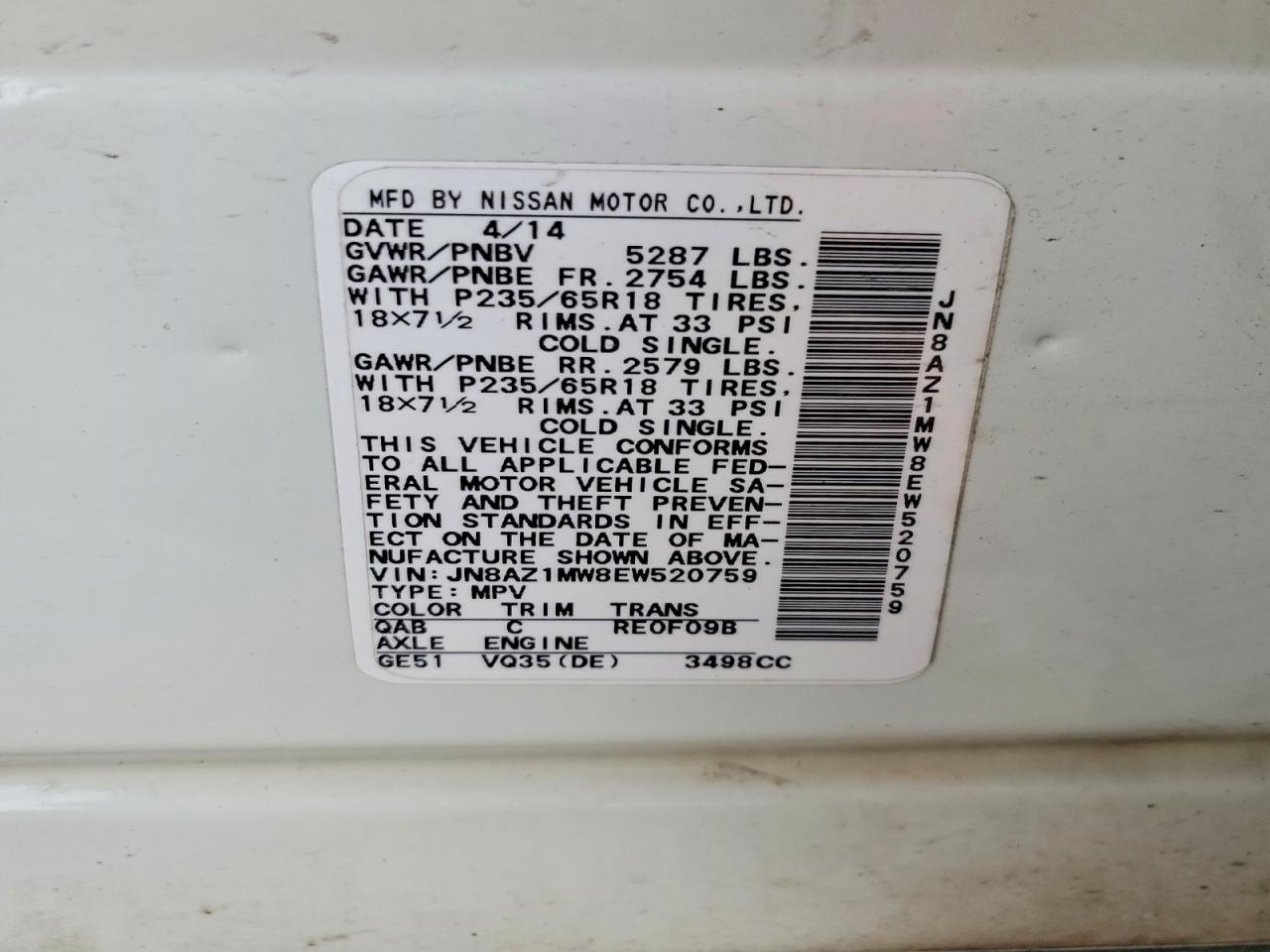 2014 Nissan Murano Sl - zdjęcie 13