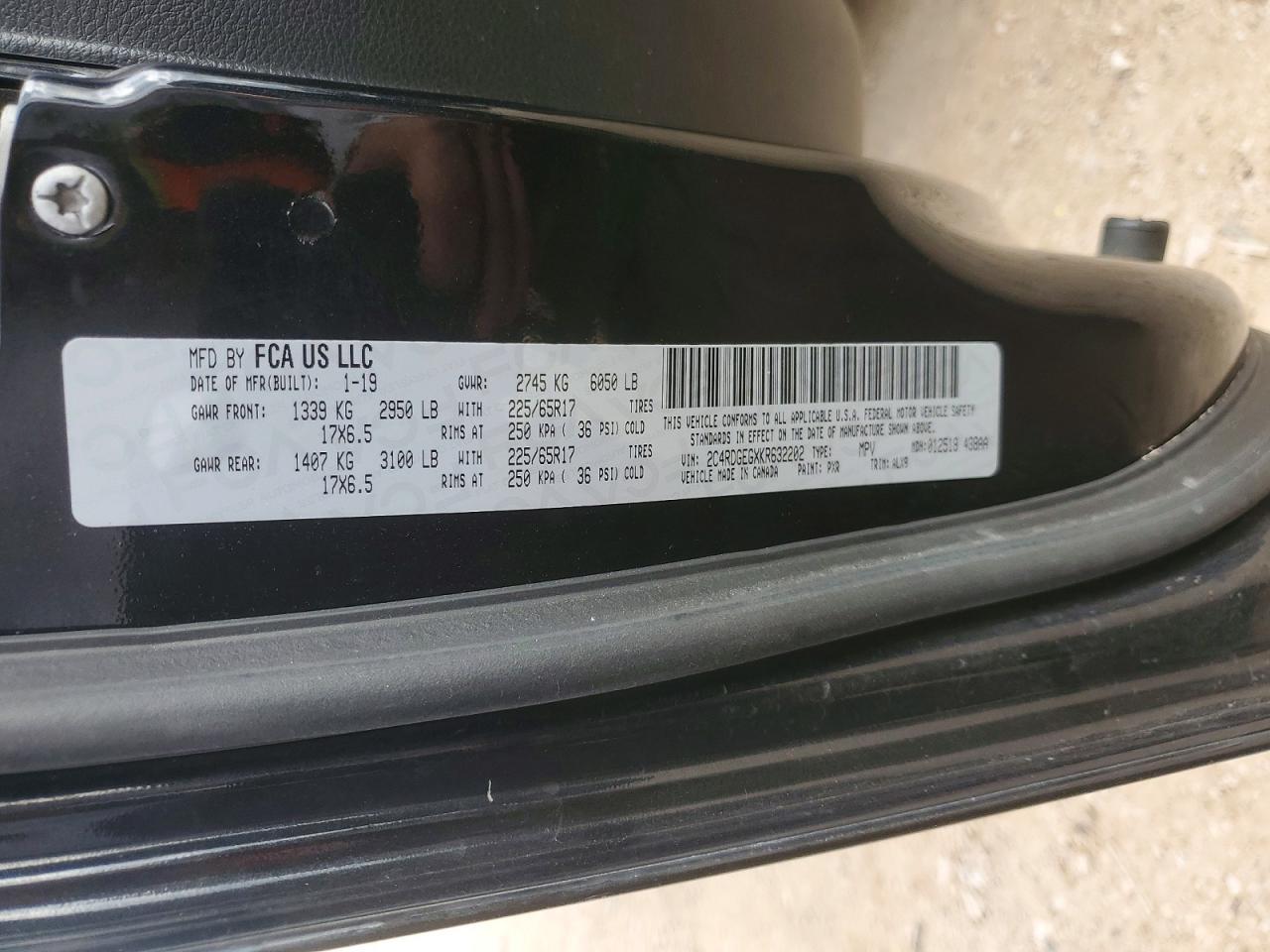 2019 Dodge Grand Caravan Gt - zdjęcie 13