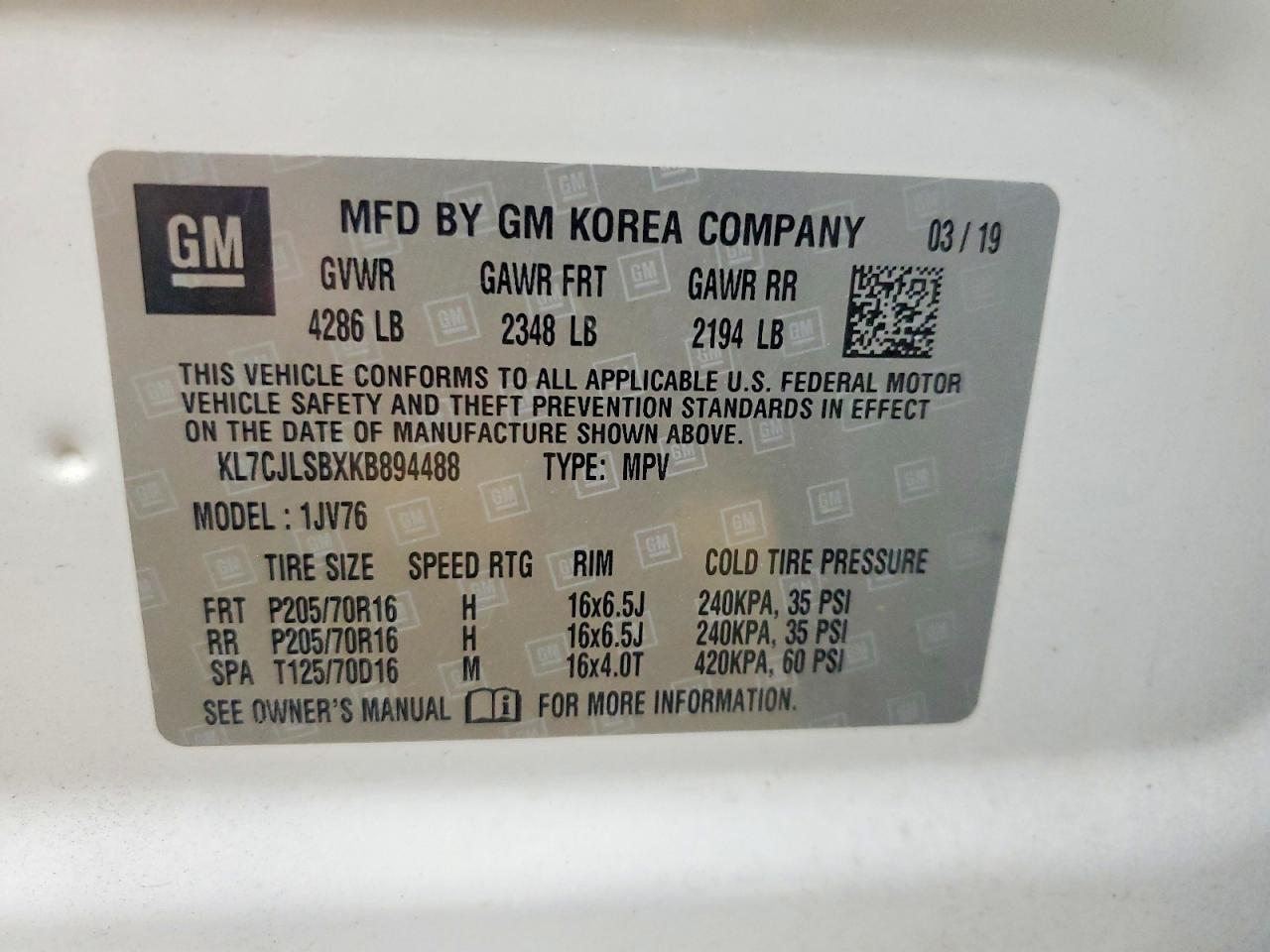 2019 Chevrolet Trax 1Lt - zdjęcie 12