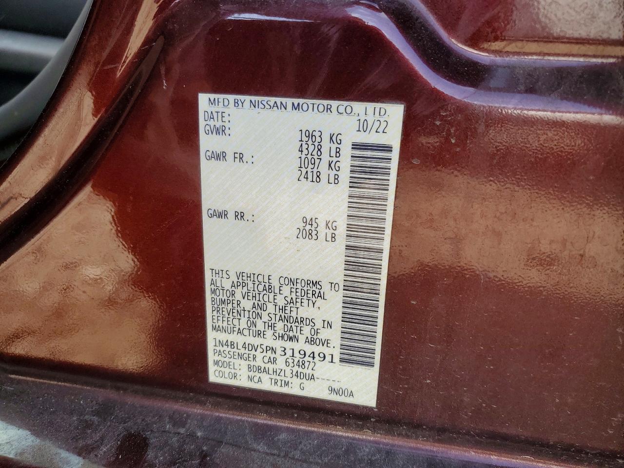 2023 Nissan Altima 2.5 Sv - zdjęcie 12