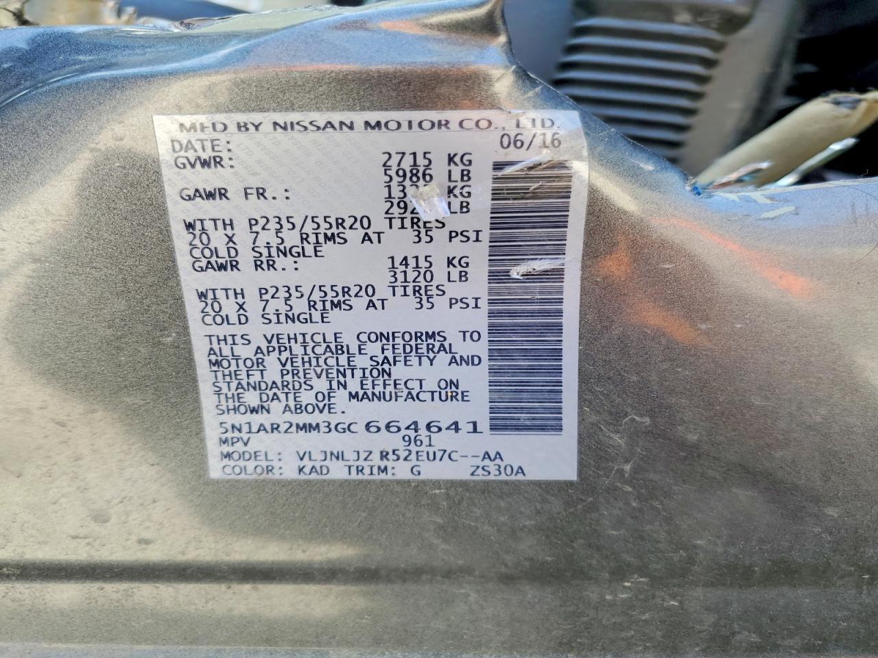 2016 Nissan Pathfinder Platinum - zdjęcie 13