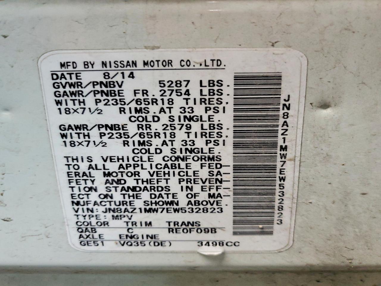 2014 Nissan Murano Sl - zdjęcie 13