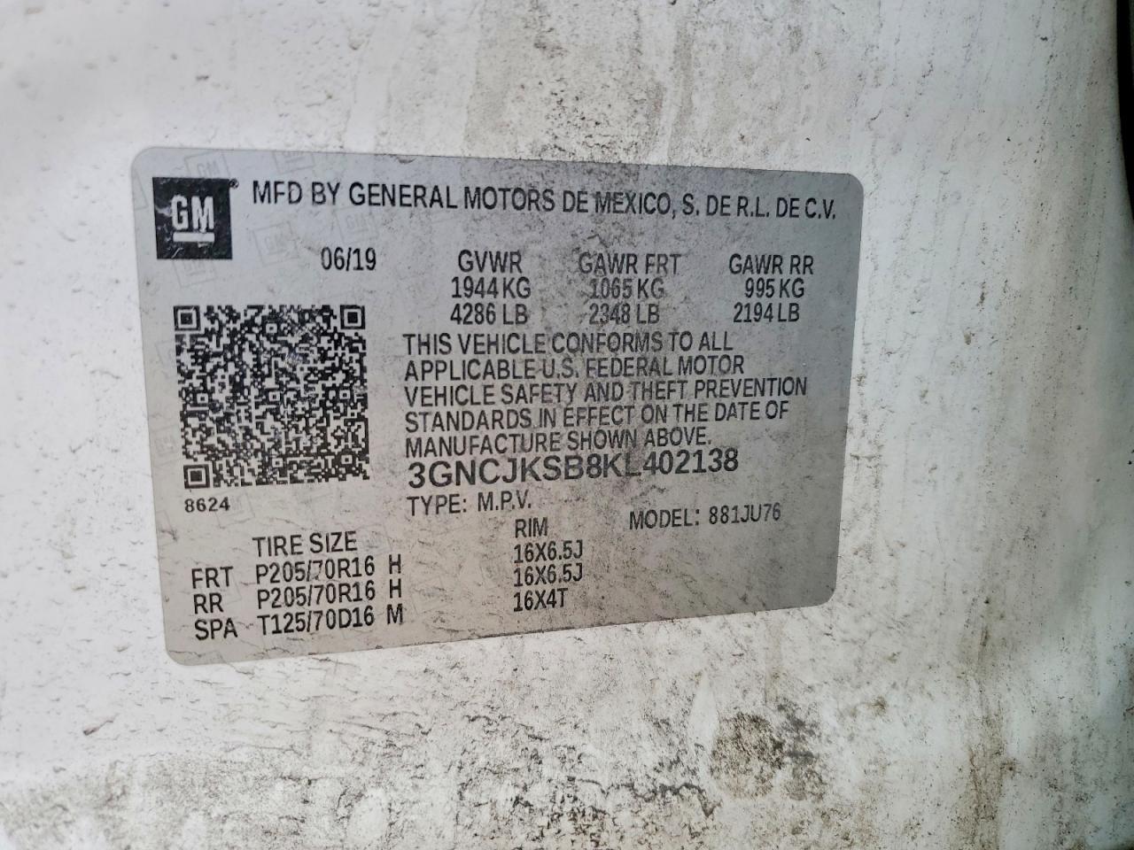 2019 Chevrolet Trax Ls - zdjęcie 12