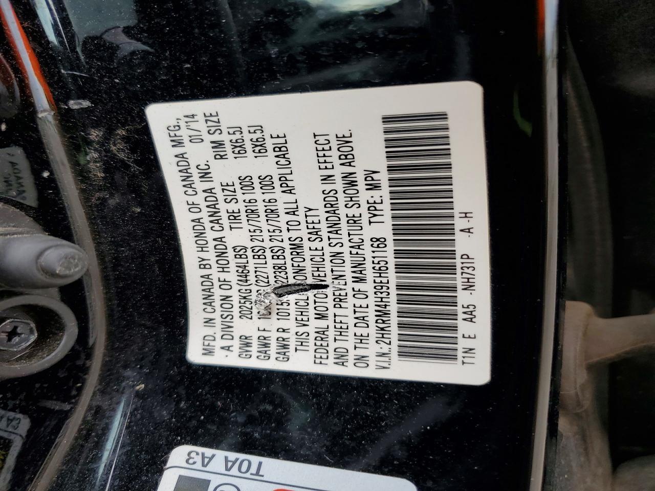 2014 Honda Cr-V Lx - zdjęcie 13