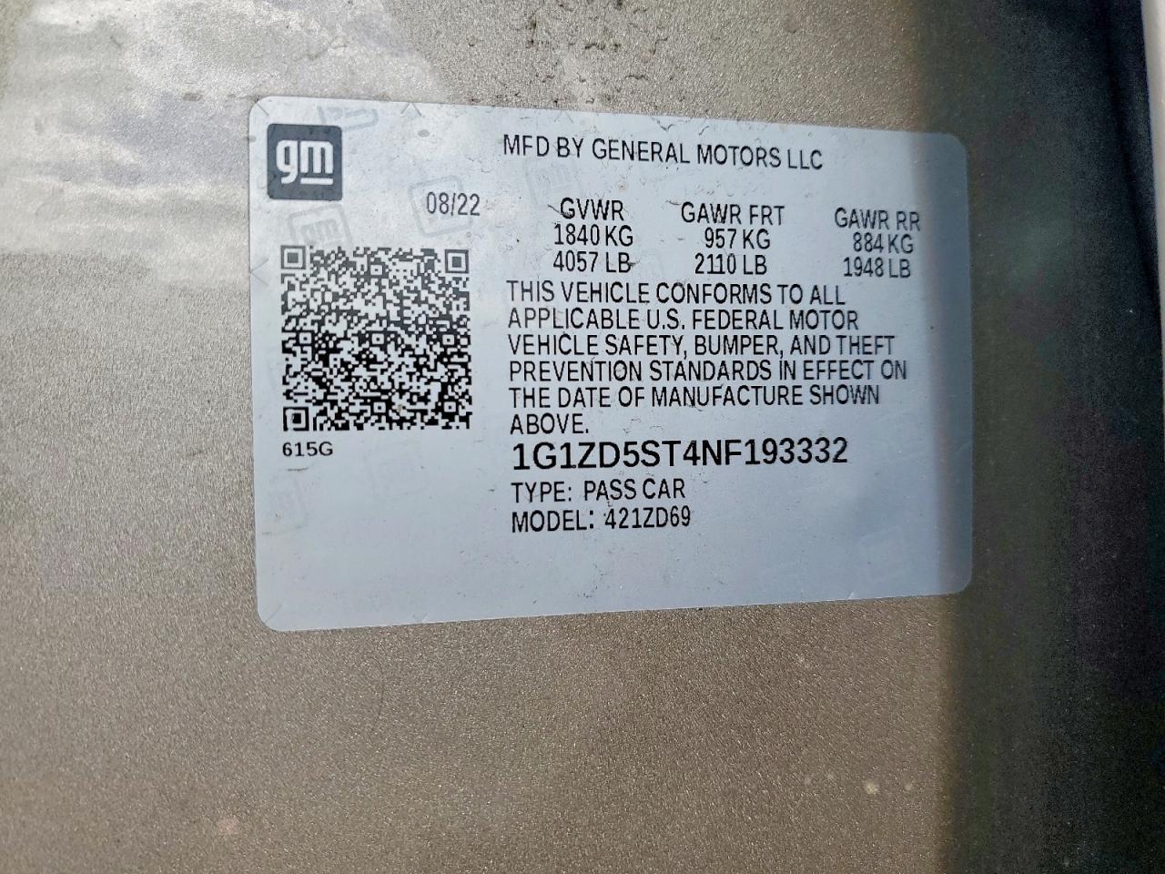 2022 Chevrolet Malibu Lt - zdjęcie 12