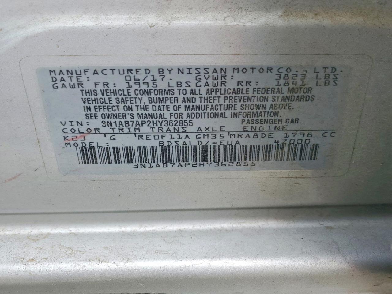 2017 Nissan Sentra Sv - zdjęcie 12