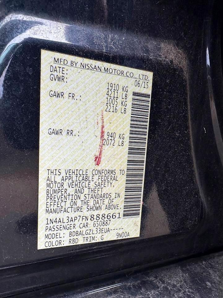 2015 Nissan Altima 2.5 S - zdjęcie 10