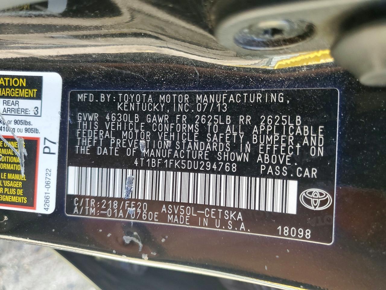 2013 Toyota Camry Se - zdjęcie 12