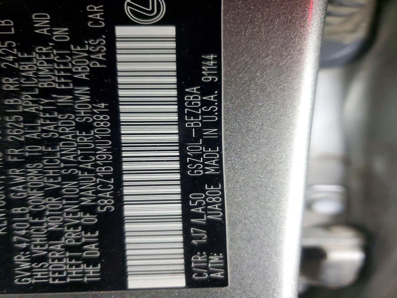 2021 Lexus Es 350 Base - zdjęcie 14