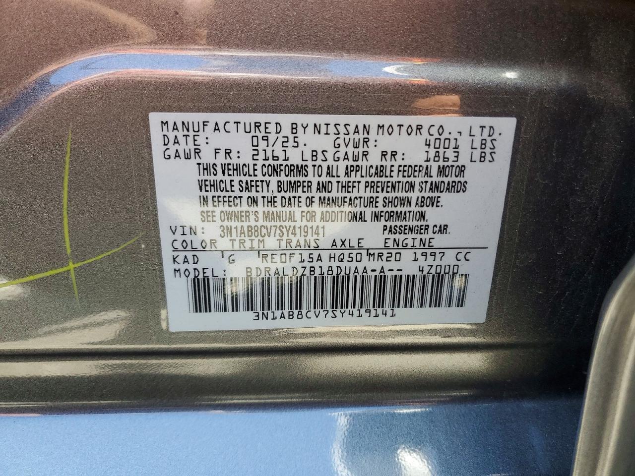 2025 Nissan Sentra Sv - zdjęcie 12