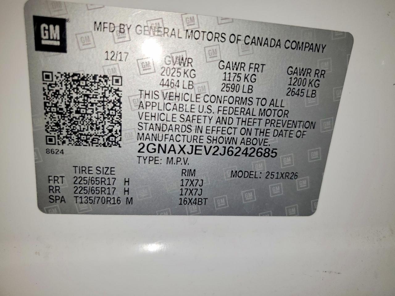 2018 Chevrolet Equinox Lt - zdjęcie 14