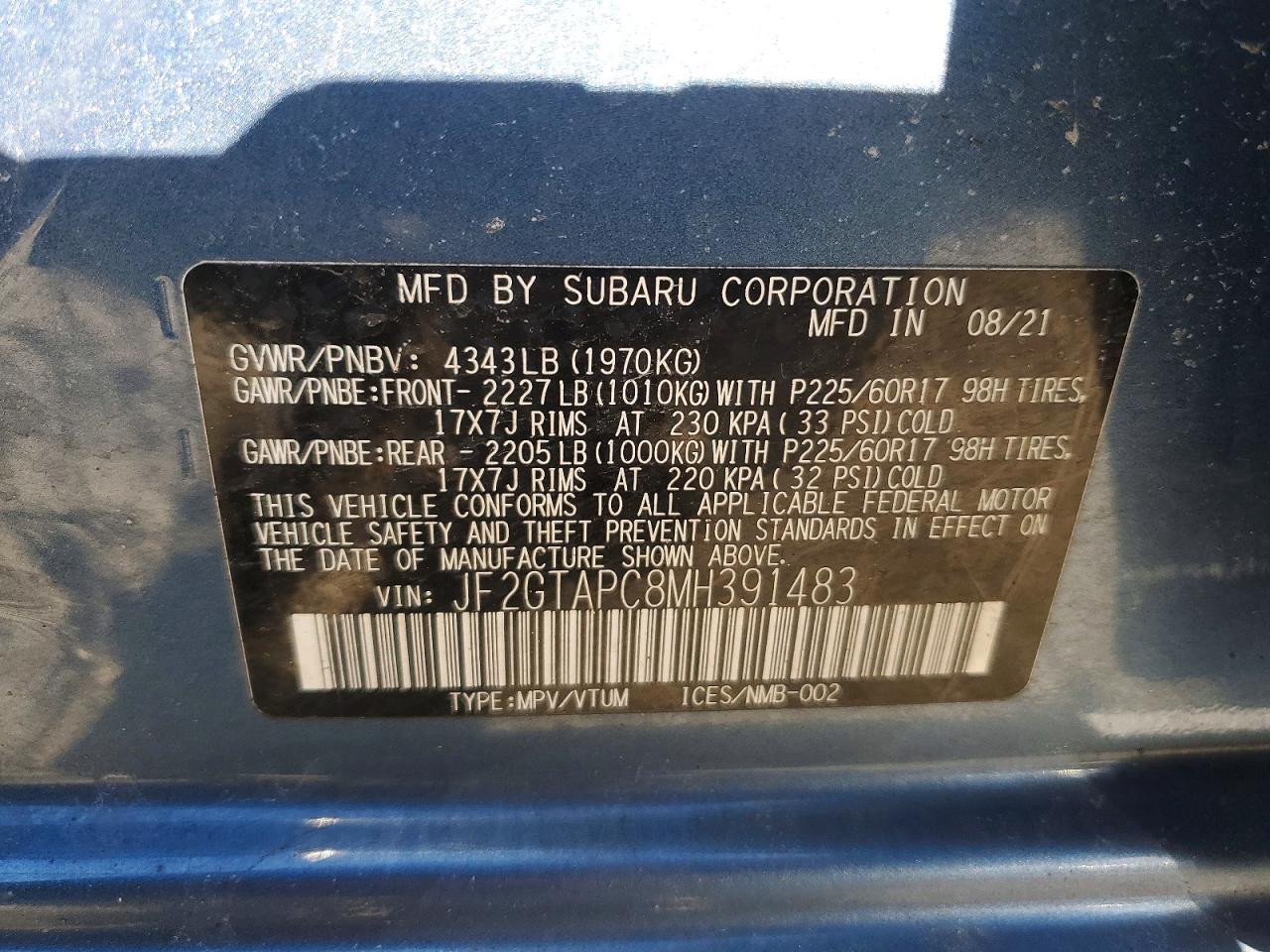 2021 Subaru Crosstrek Premium - zdjęcie 13