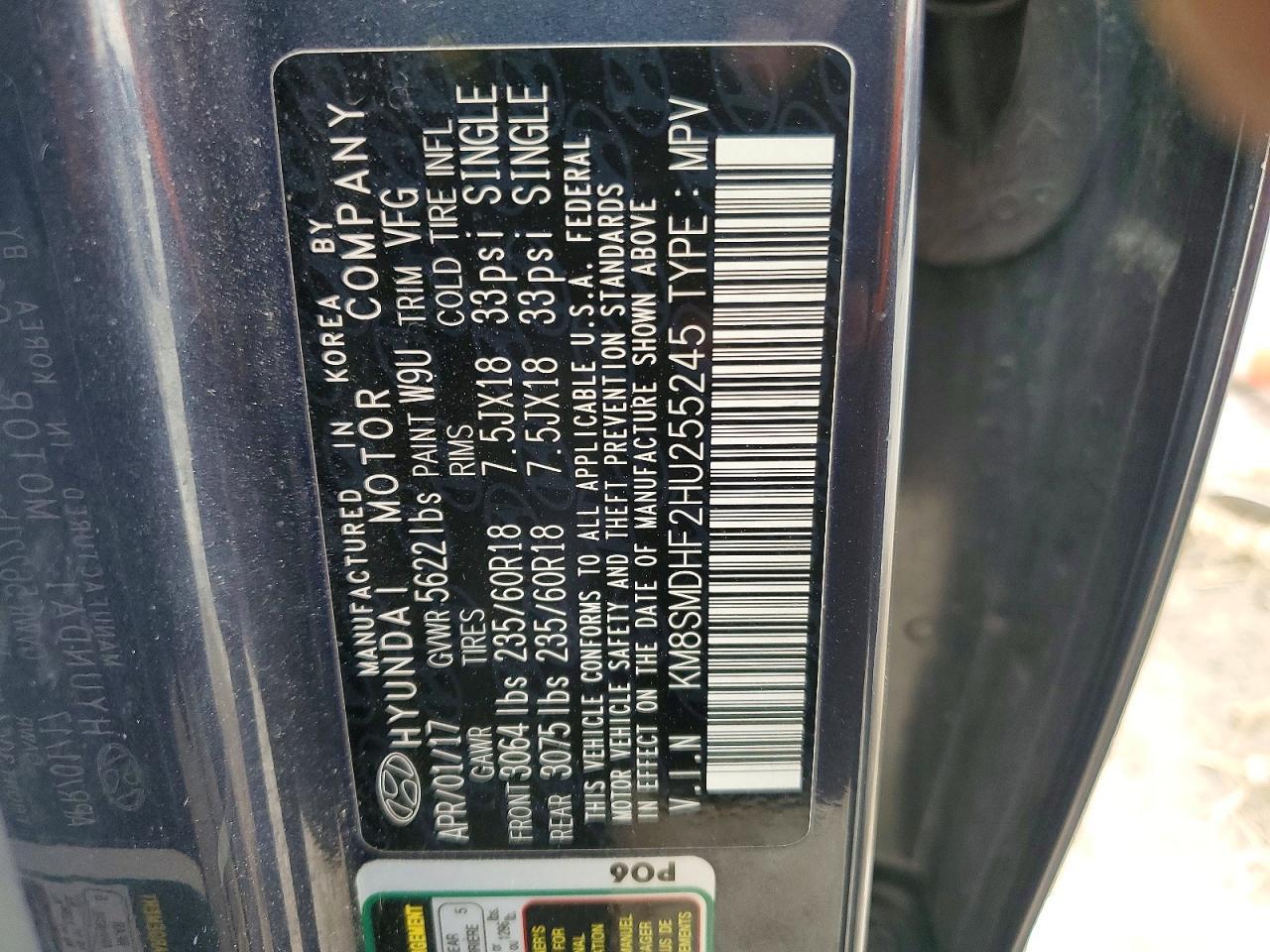 2017 Hyundai Santa Fe Se - zdjęcie 13