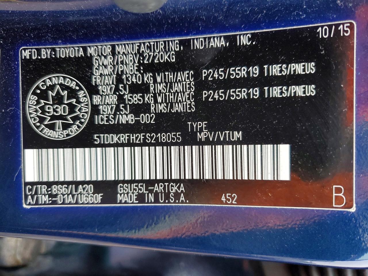 2015 Toyota Highlander Limited - zdjęcie 13