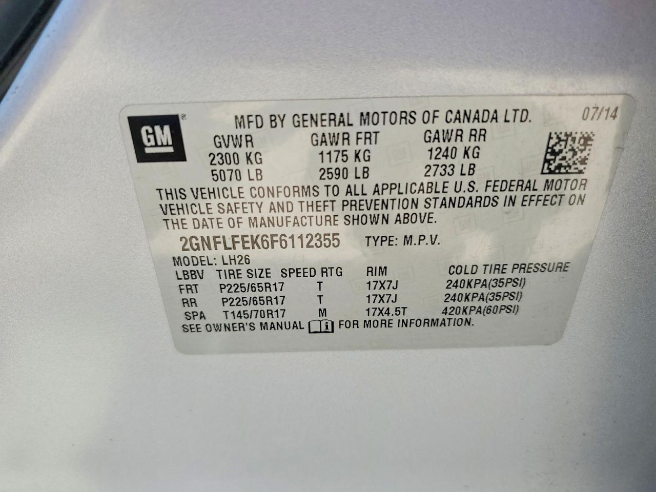 2015 Chevrolet Equinox Lt - zdjęcie 13