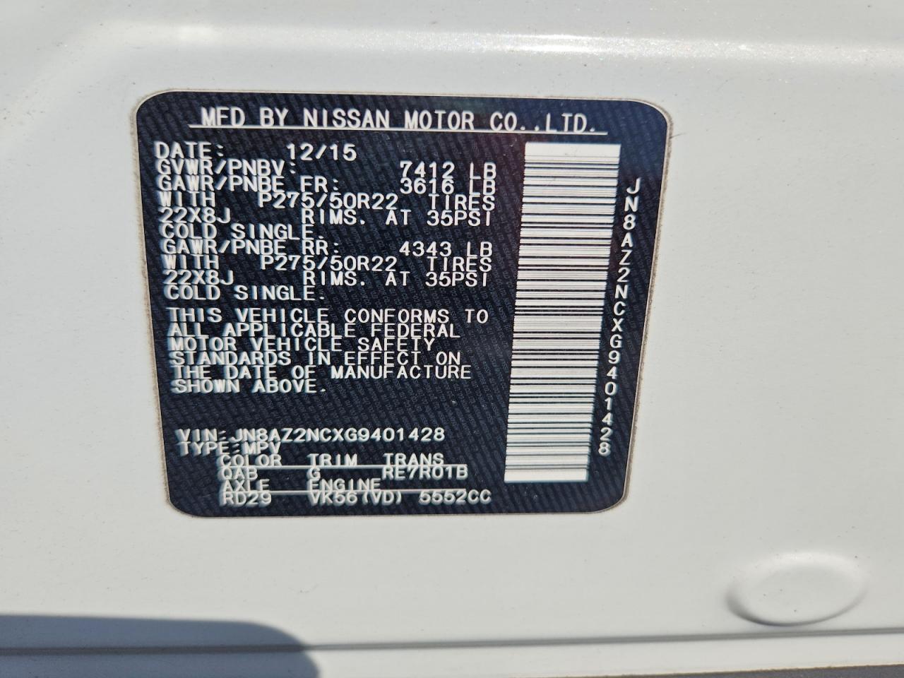 2016 Infiniti Qx80 Base - zdjęcie 13