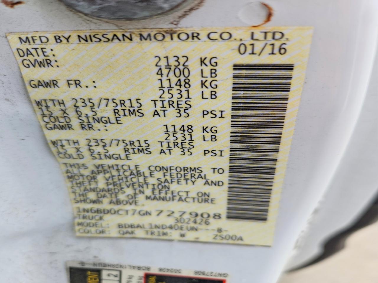 2016 Nissan Frontier S - zdjęcie 12