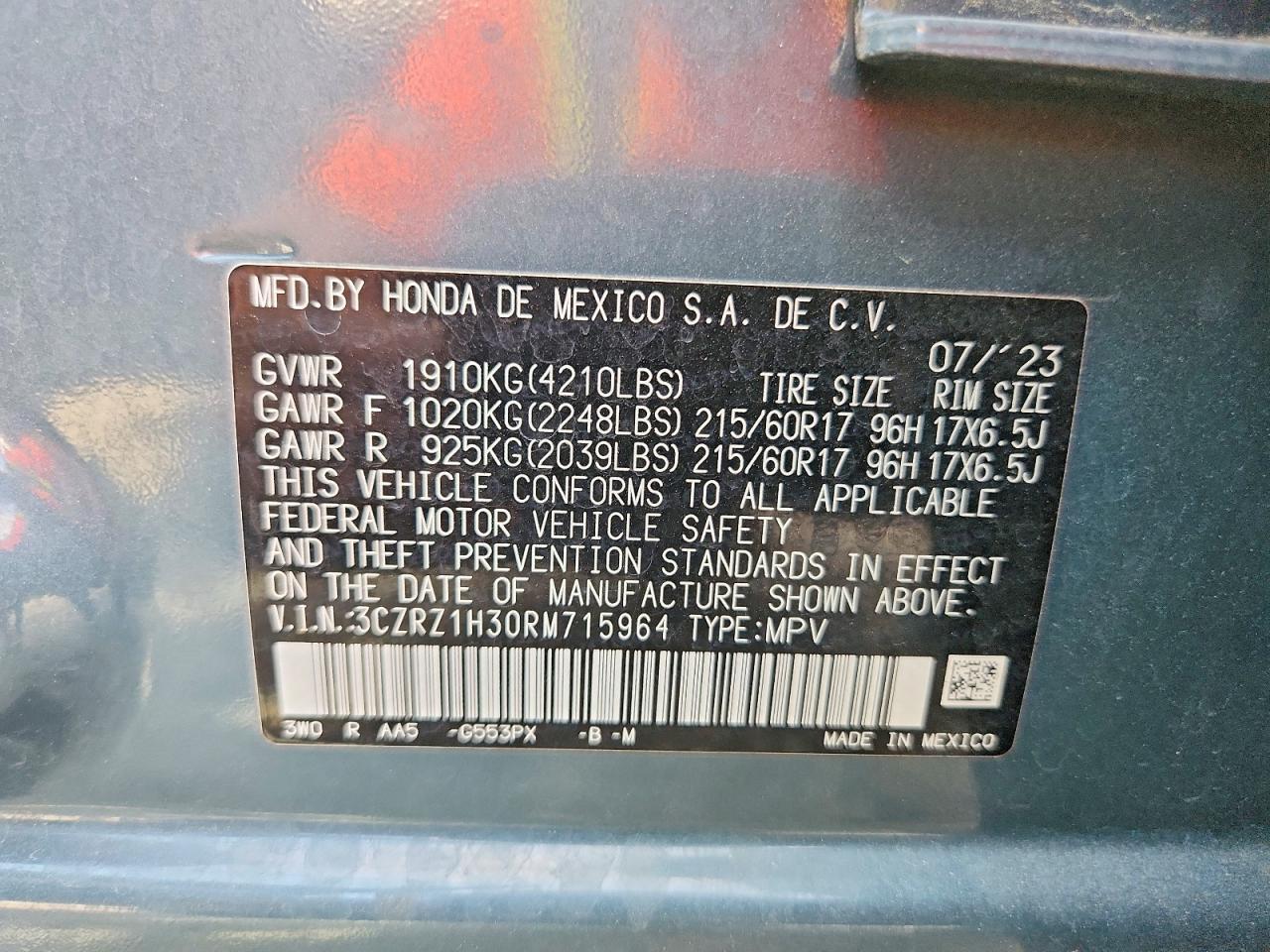 2024 Honda Hr-V Lx - zdjęcie 13