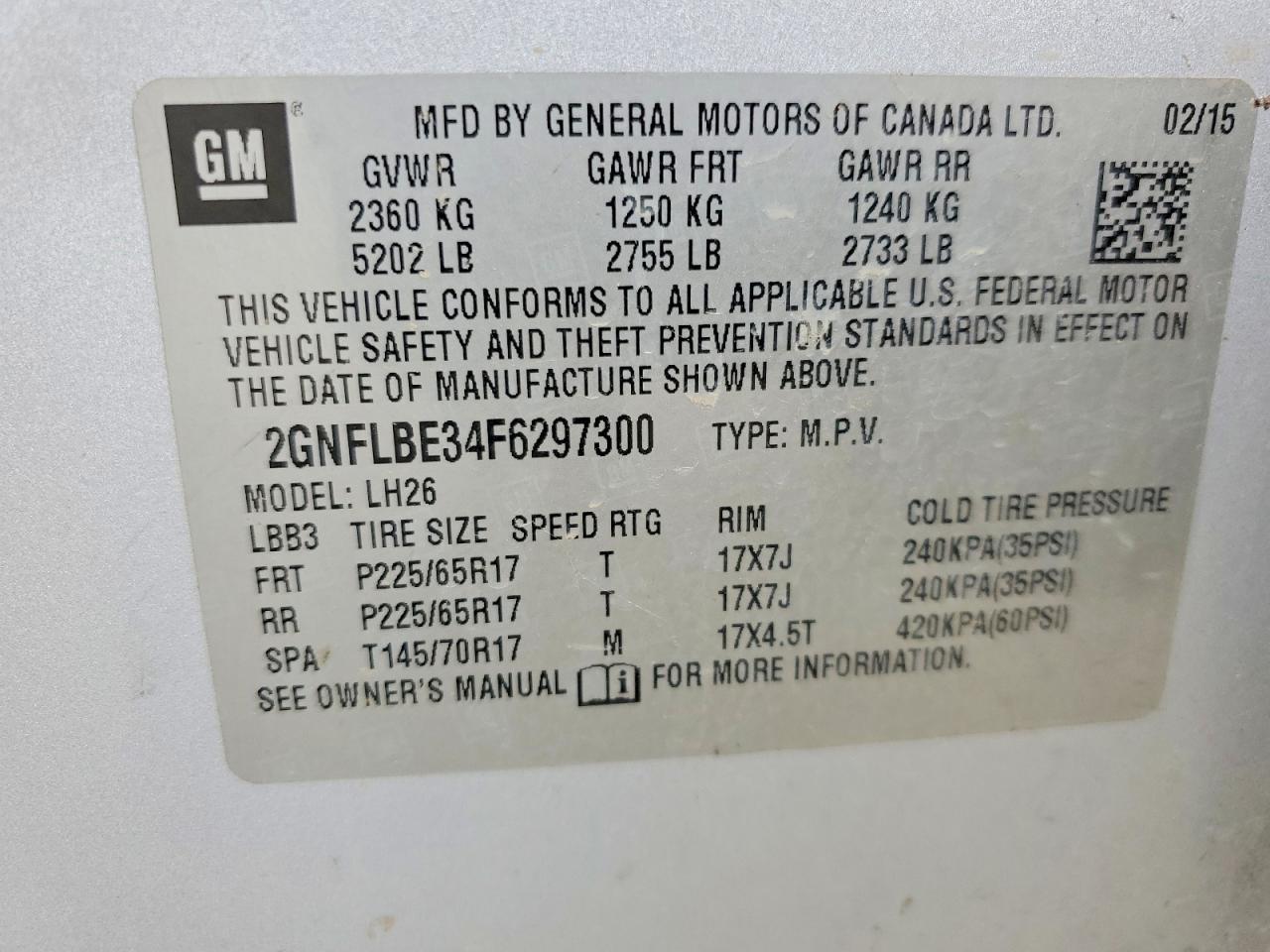 2015 Chevrolet Equinox Lt - zdjęcie 12